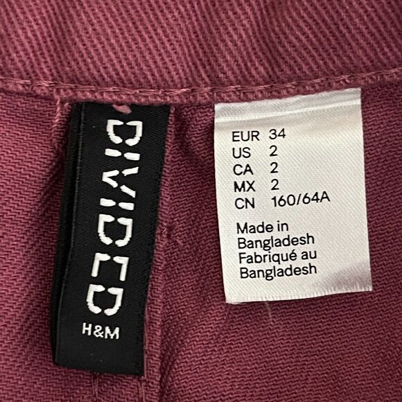 H&M Divided 90s Baggy Cargo High Waist Jeans Women's Size 2 - Picture 3 of 8